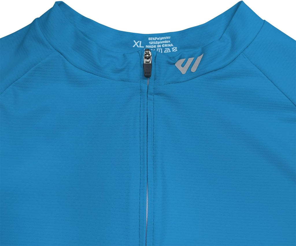 Wulibike Men's Cycling Jerseys Short Sleeve Bike Biking Shirts Full Zip with Pockets Road Bicycle Clothing