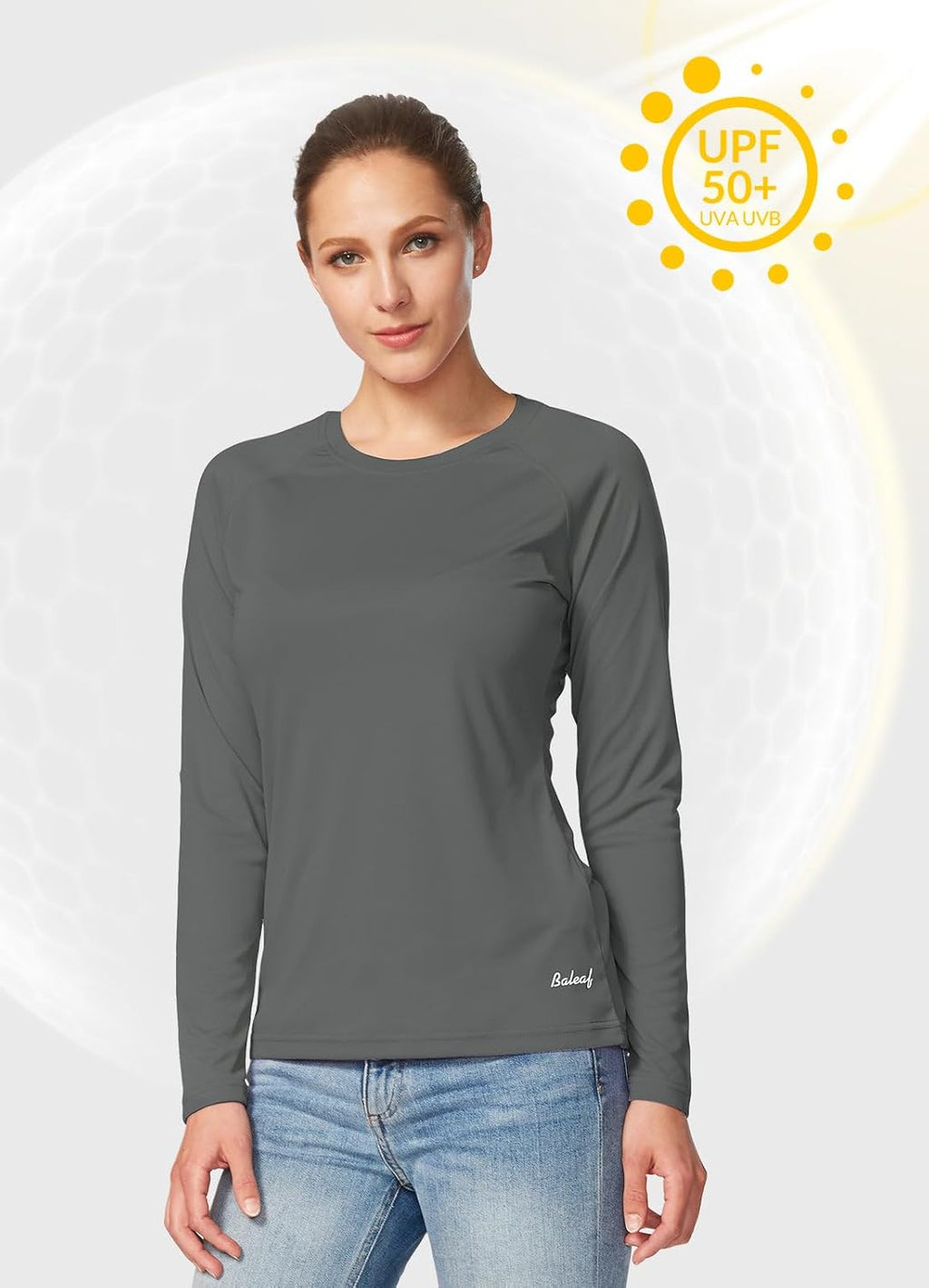 baleaf Women's UPF 50+ Sun Shirts Long Sleeve Stretchy Quick Dry