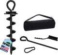 Eurmax USA Heavy Duty Dog Tie Out Stake, No-Tangle In Ground Anchor Runner for Large Dogs up to 210 Lbs - Perfect for Yard, Beach and Camping (Medium,Black)
