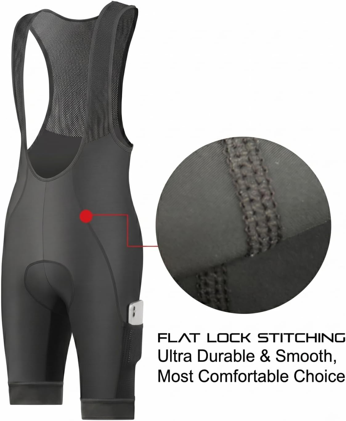 CEROTIPOLAR Men's Cycling Bib Shorts with 4D MaxCool Pad, Ergonomic Cut