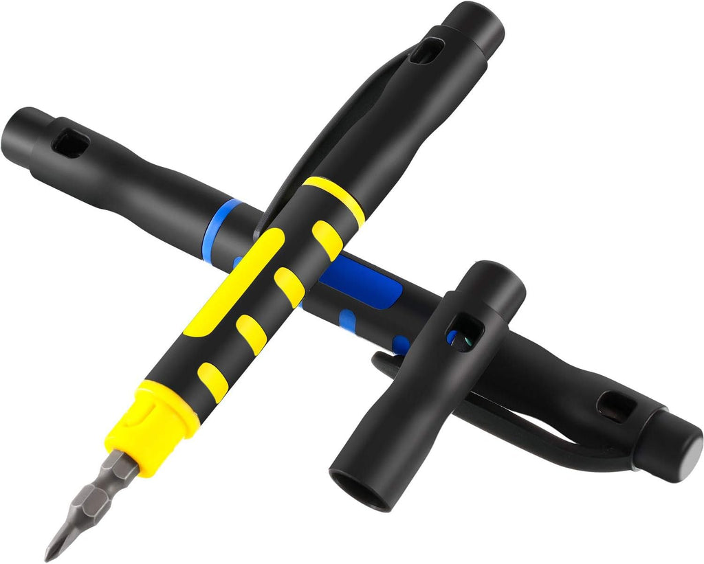 Mudder 4 Pcs Pen Screwdriver 4 in 1 Multipurpose Crossing Flathead