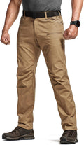 CQR Men's Flex Stretch Tactical Pants, Water Resistant Ripstop Cargo Pants, Lightweight EDC Outdoor Work Hiking Pants