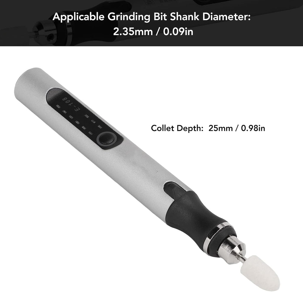 Oumefar Mini Cordless Rotary Tool, Cordless Engraving Pen USB Rechargeable Grinder 3 Speed Variable Rotary Tool Set Kit for Cutting, Engraving, Drilling, Sanding, Polishing, Great for DIY Crafts