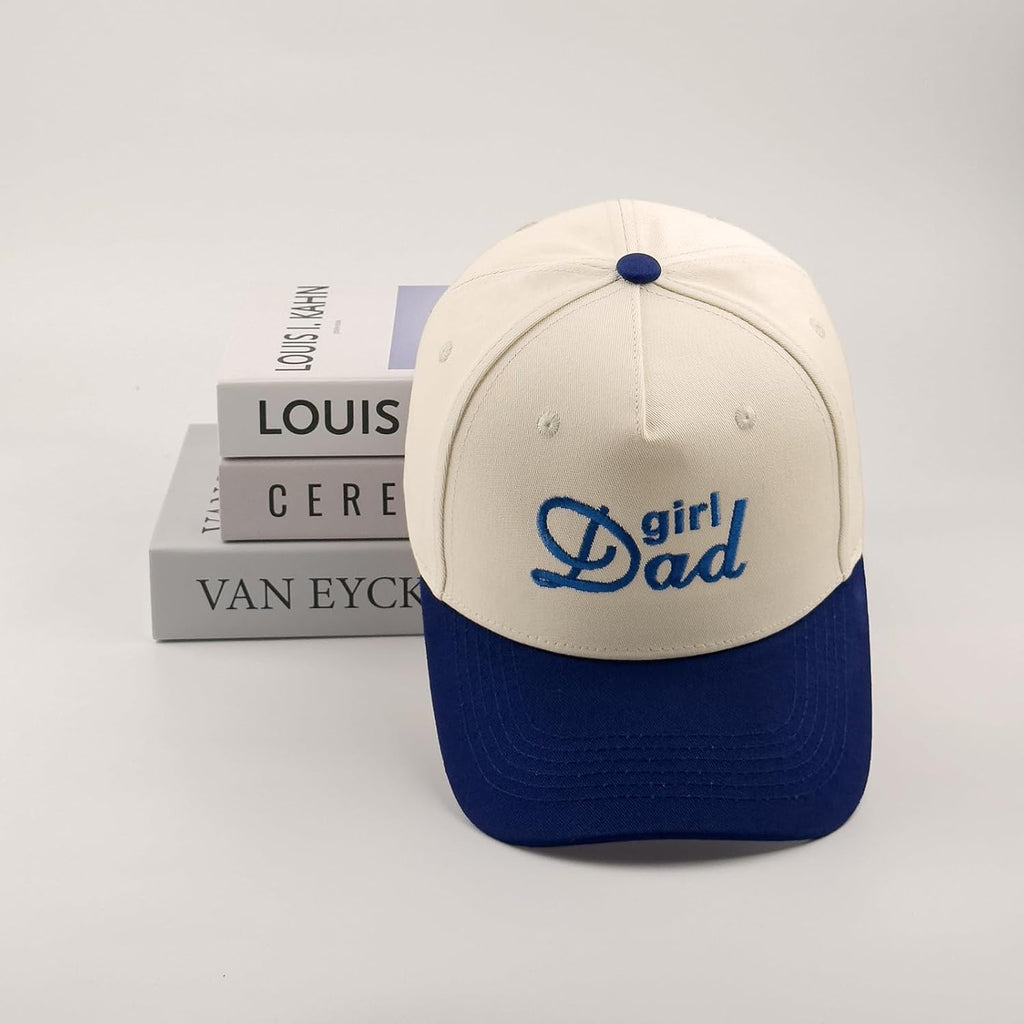 Embroidered Boy Girl Dad Mom Two-Tone Baseball Cap, Classic Dad Hat for Men Women His Her, Family Theme Gift Ideas