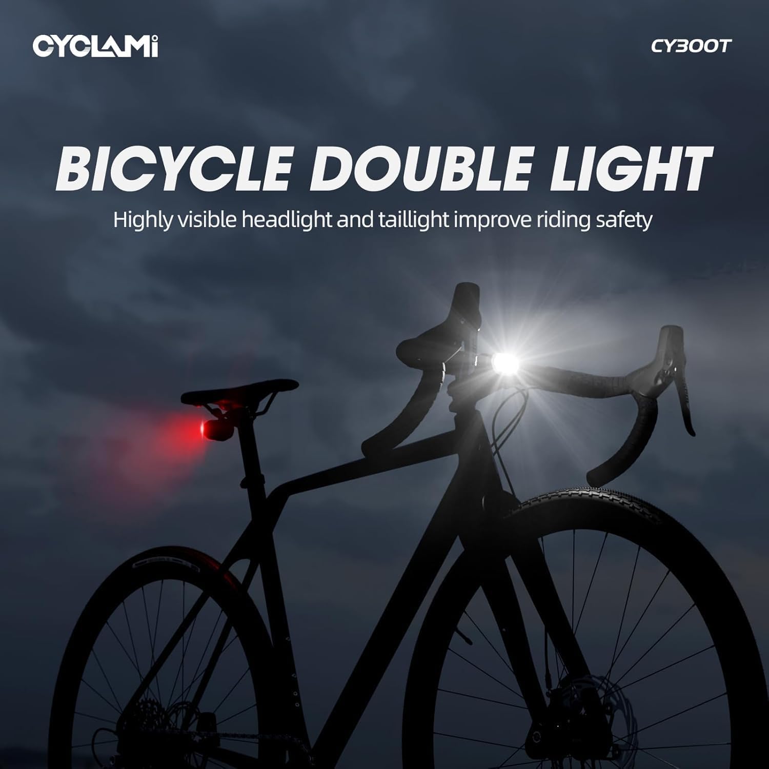 Bike Lights Front and Rear, Smart Headlight and Tail Light, 11+20 Modes Brake Sensing Bicycle Back Lights USB Rechargeable Bike Lights Set, Waterproof IP6, Cycling Safety Accessories
