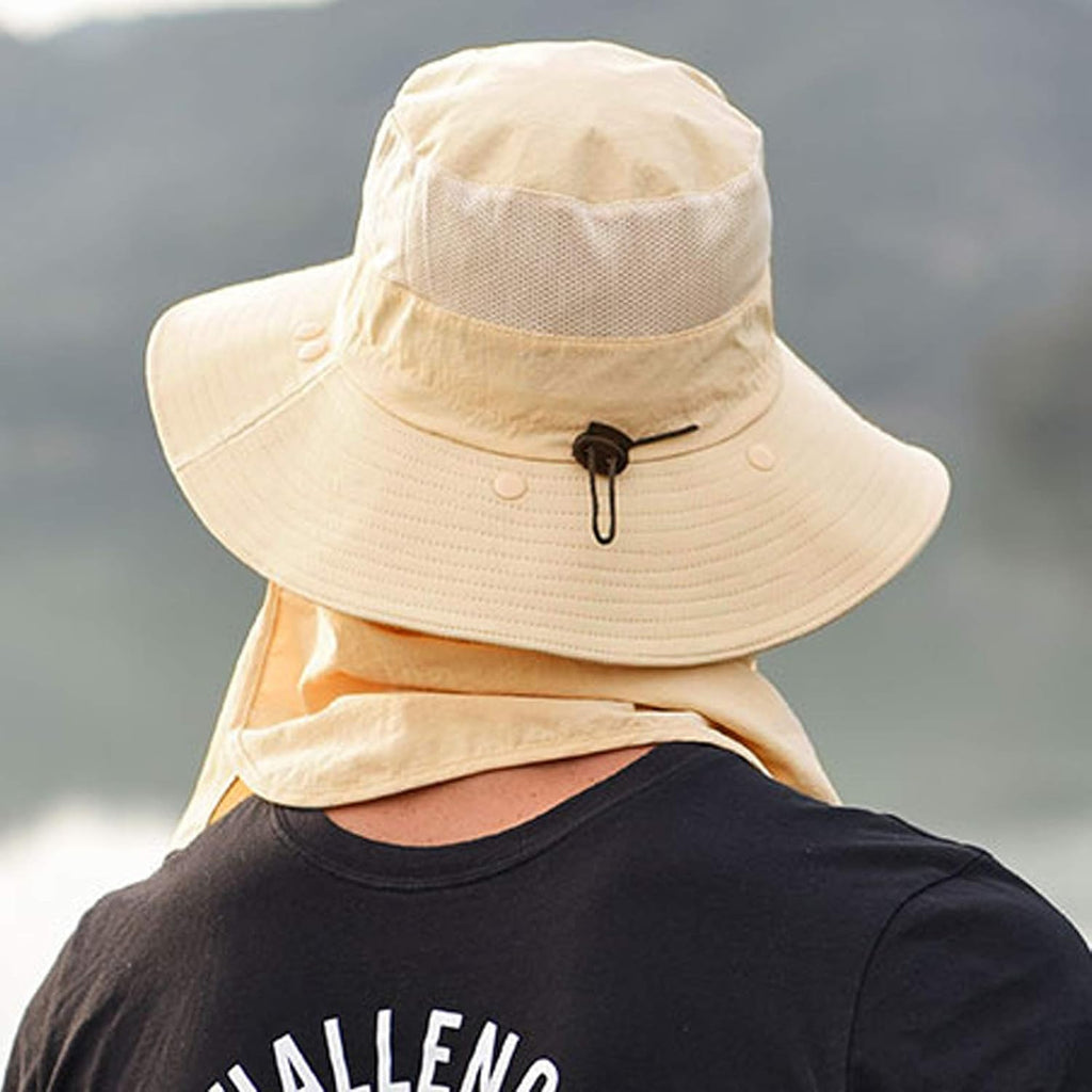 Fishing Hat for Men & Women, Sun Protection Hat with Face Cover & Neck Flap