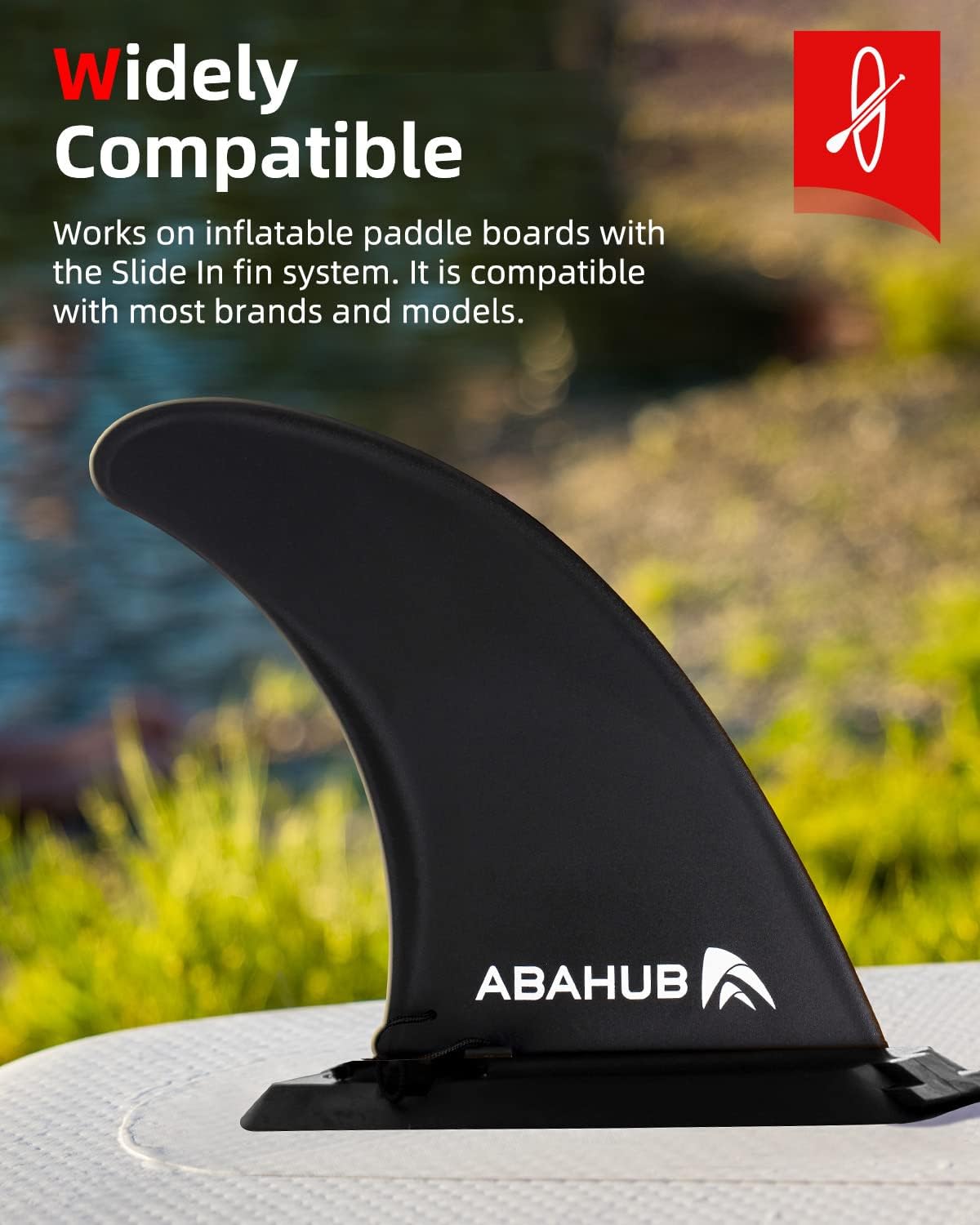 Abahub 9/10'' Paddleboard Fin with 1 Screw Replacement Single Center Fins