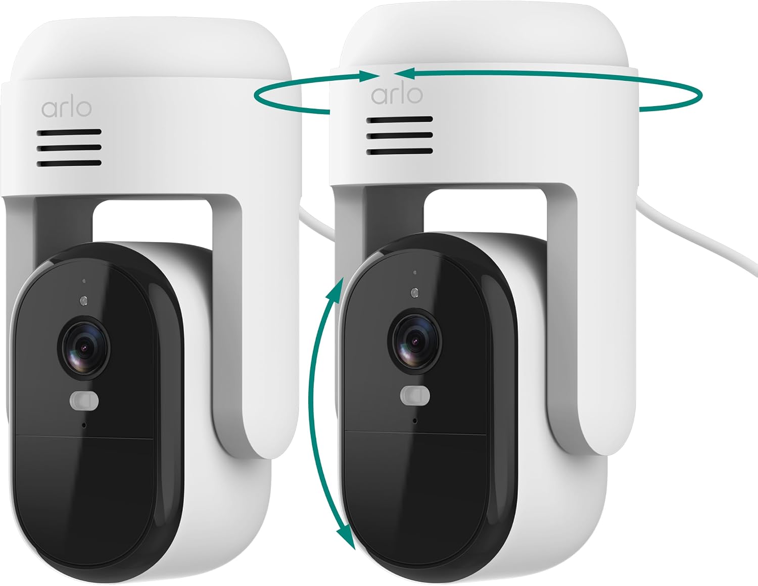 Arlo Essential Outdoor Pan Tilt Zoom Security Camera 2K Wired - 2-Cam | 360° pan & 180° tilt; Outdoor camera; Person, vehicle, package & pet detection; Auto motion tracking; 1-mo Secure plan incl.