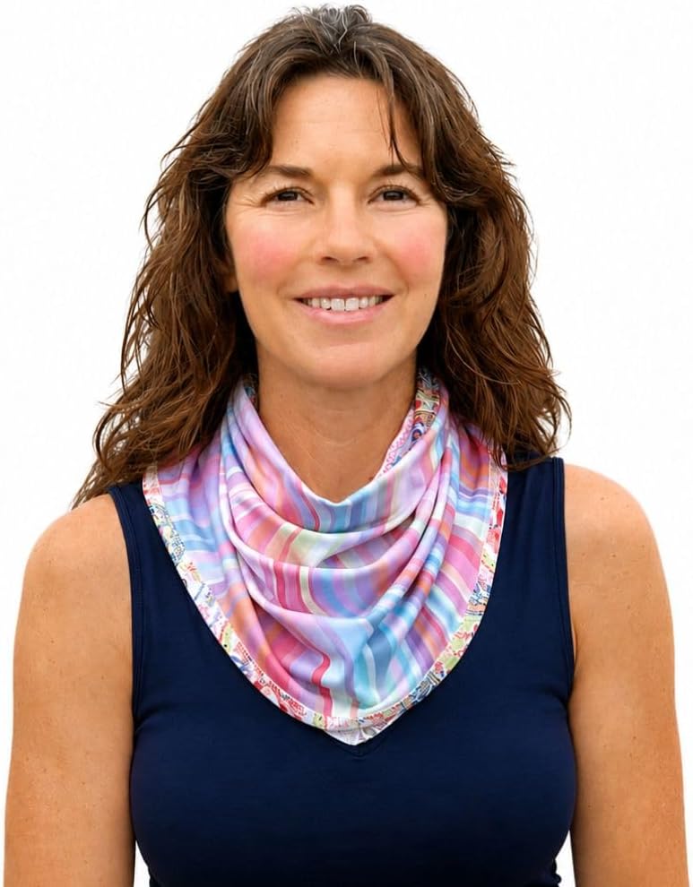 BANDI UPF 50+ Sun Protective Wrap – Reversible Neck Gaiter, Lightweight Scarf with UV Protection for Travel, Made in USA