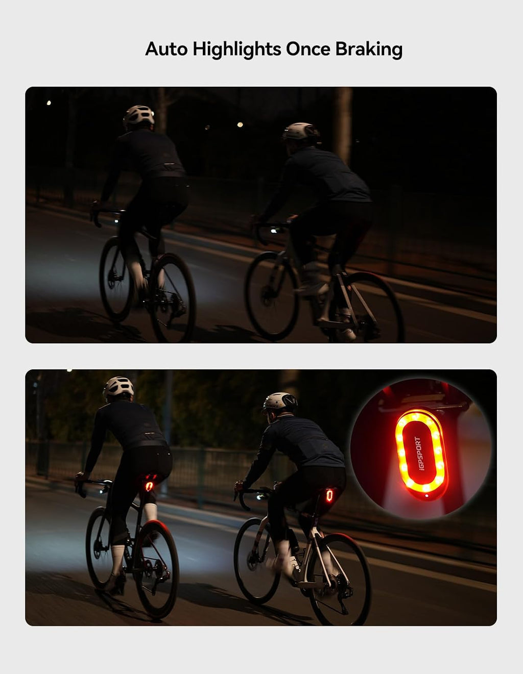 iGPSPORT SR mini Bike Radar Tail Light, Accurate Warning Brake Flash
