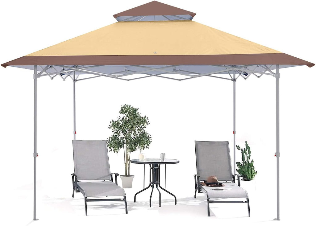 ABCCANOPY 13x13 Instant Pop Up Canopy Tent, Double Vented Top, Beige