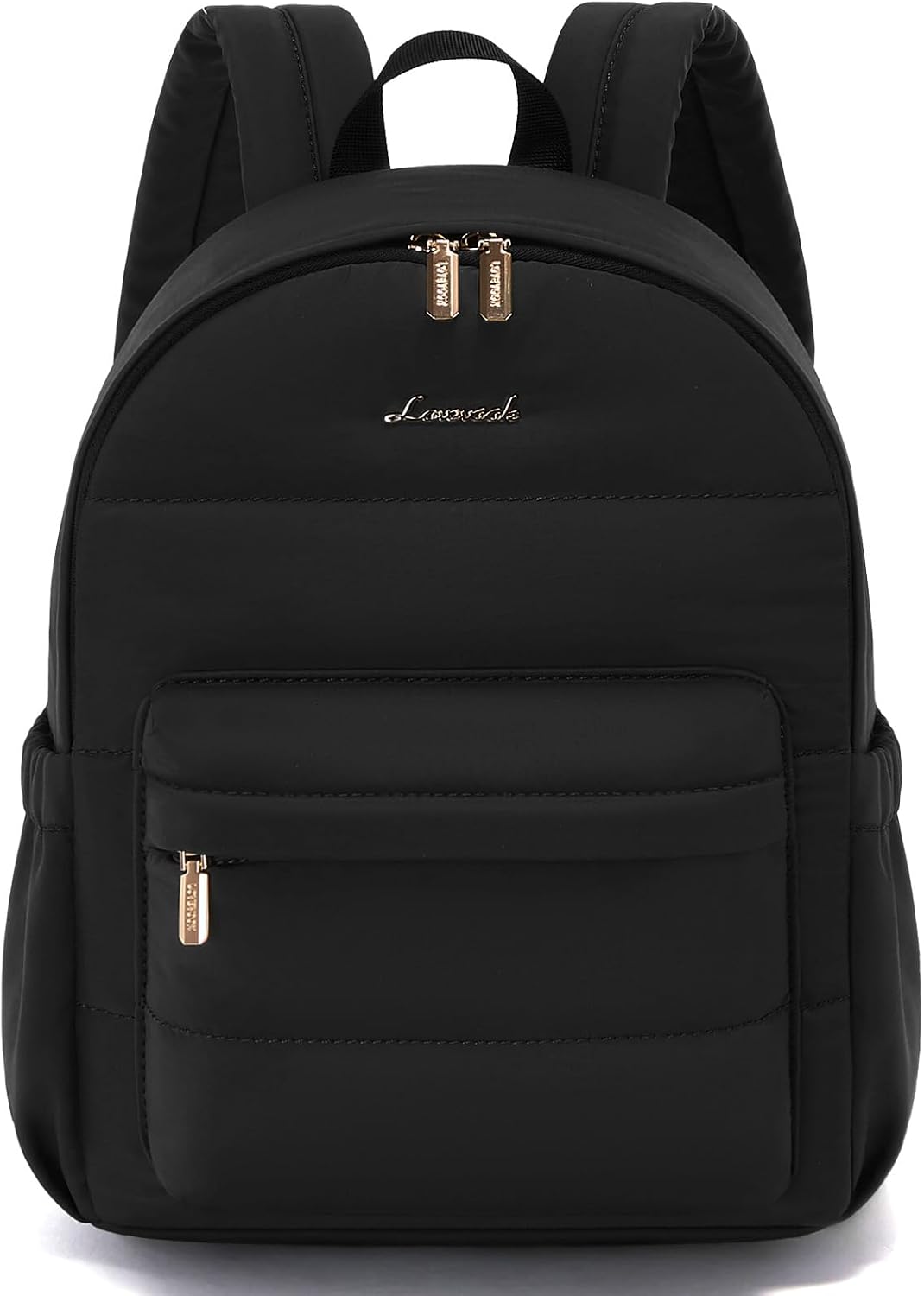 LOVEVOOK Mini Backpack Purse for Women, Small Puffer Lightweight Backpack, Casual Daily Daypack Purse for Women, back pack with Anti-theft Pocket for Travel-Black