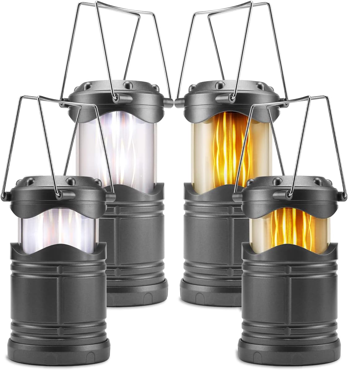 Lichamp 4 Pack LED Camping Lanterns, Yellow