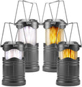 Lichamp 4 Pack LED Camping Lanterns, Dark Gray