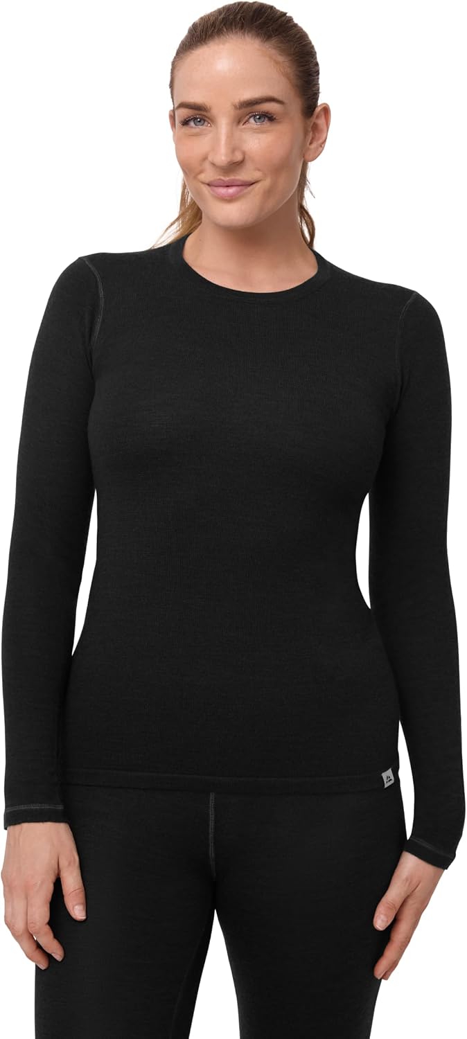 DANISH ENDURANCE Merino Wool Long Sleeve Shirt for Women, Base Layer
