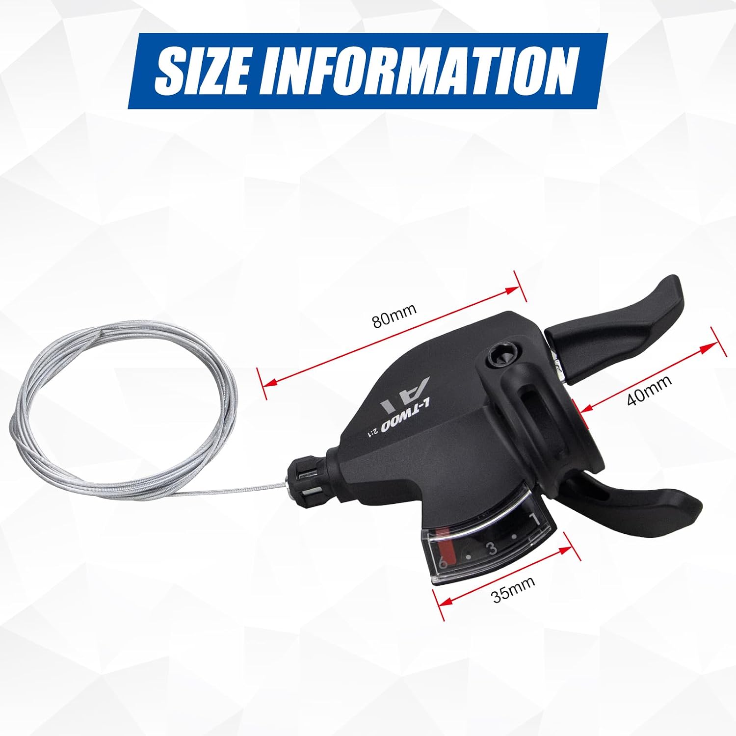WEEROCK Bike Shifter Lever 6 Speeds Right Thumb Gear Shift Lever for Mountain Bicycle