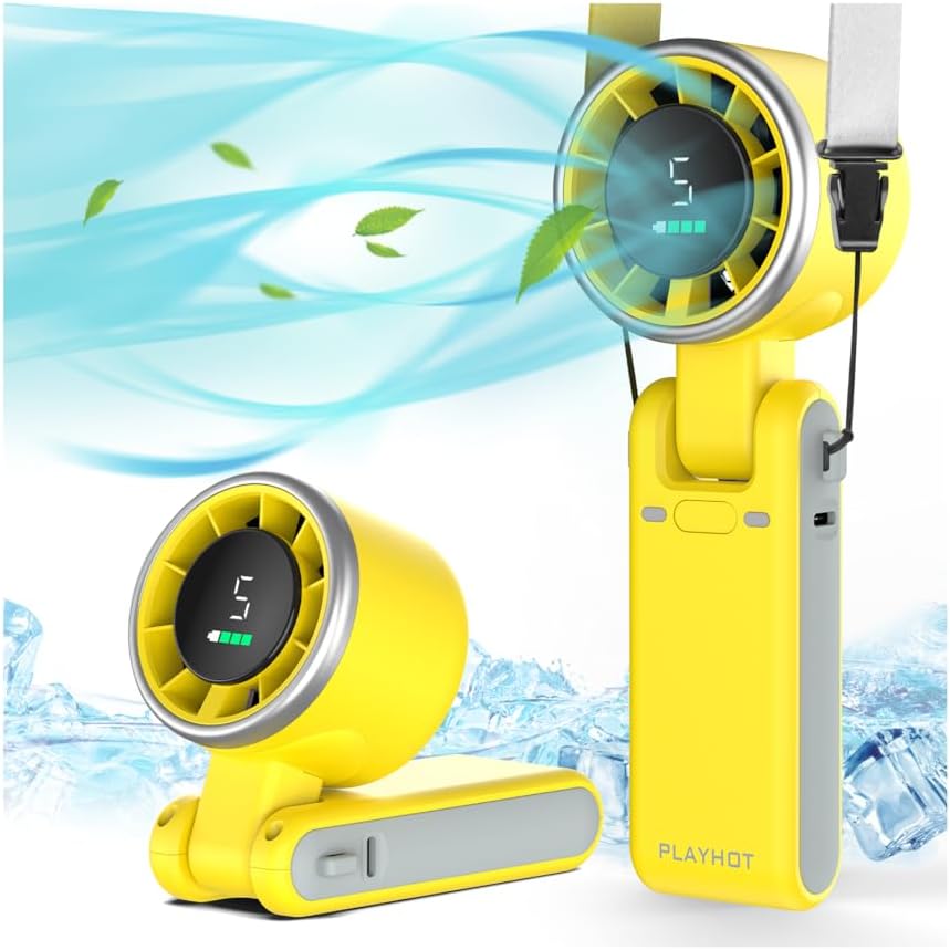 PlayHot Portable Handheld Turbo Fan, Travel Essentials, Gifts for Women/Men
