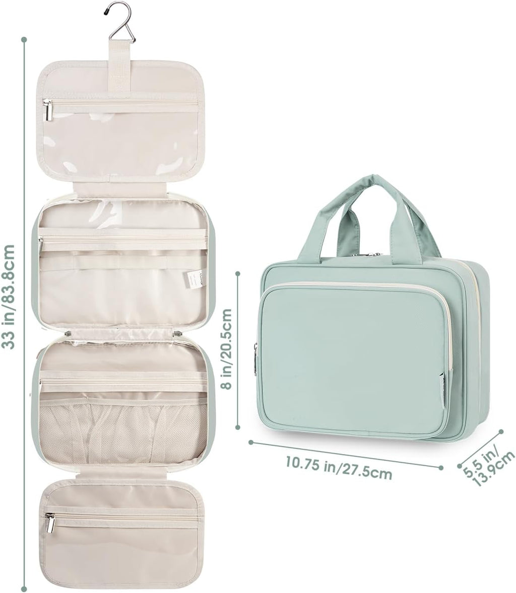 Narwey Hanging Toiletry Bag for Women, Travel Makeup Cosmetic Organizer Bag