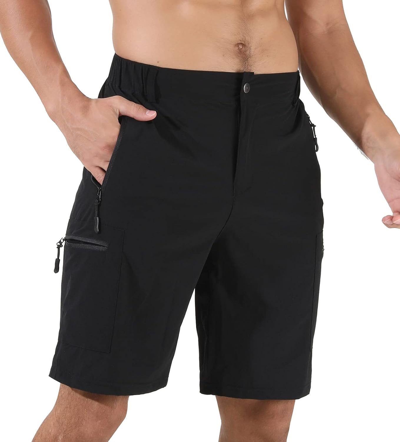 Suwangi Mens Hiking Cargo Shorts Casual Travel Tactical Short for Men