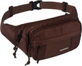 WATERFLY Fanny Pack Waist Bag: 2.5L Large 5 Zipper Pockets for Women Men