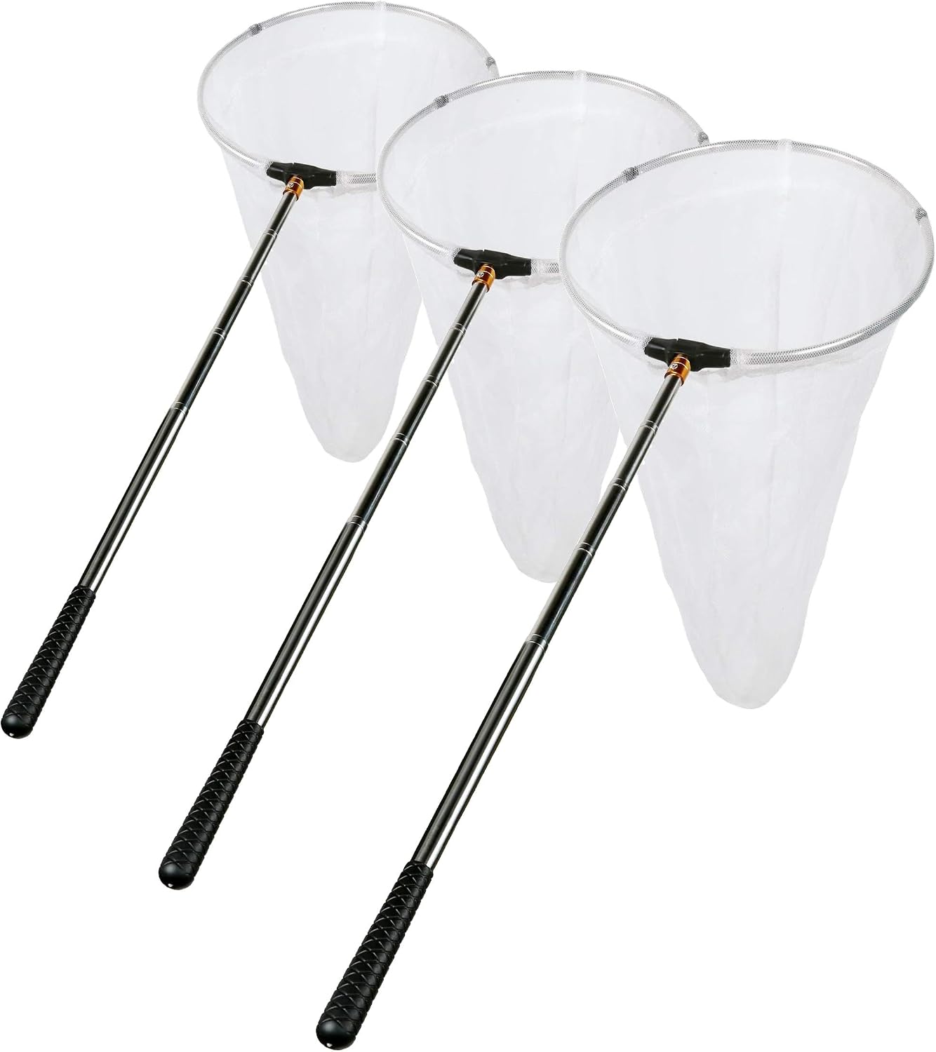 RESTCLOUD Insect and Butterfly Net with 12" Ring, 24" Net Depth, Handle Extends to 59 Inches