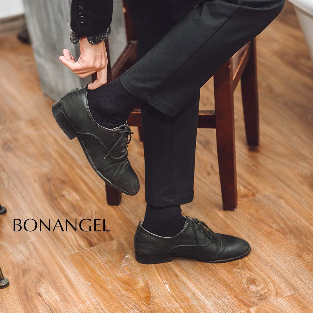 BONANGEL Thin Merino Wool Socks for Men, Lightweight Dress Hiking Socks