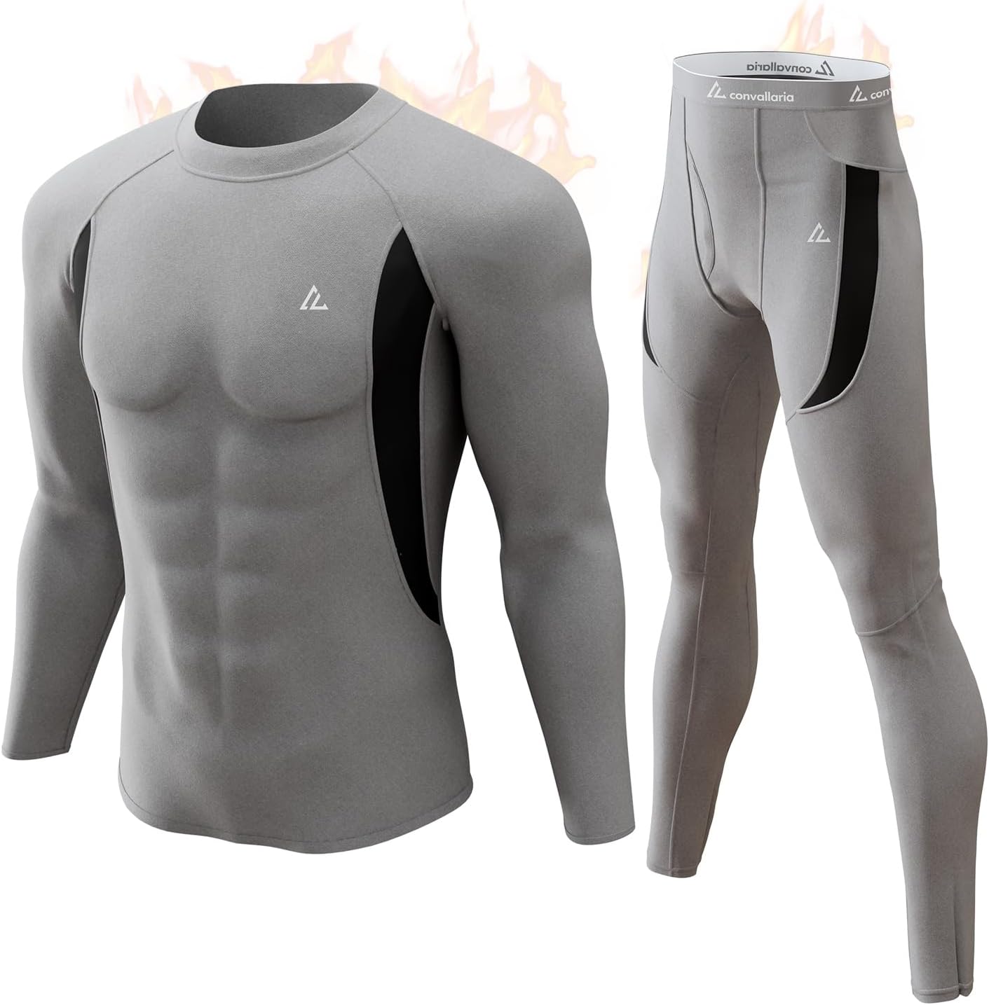 Mens Thermal Underwear Long Johns Set Cold Weather Hunting Base Layer