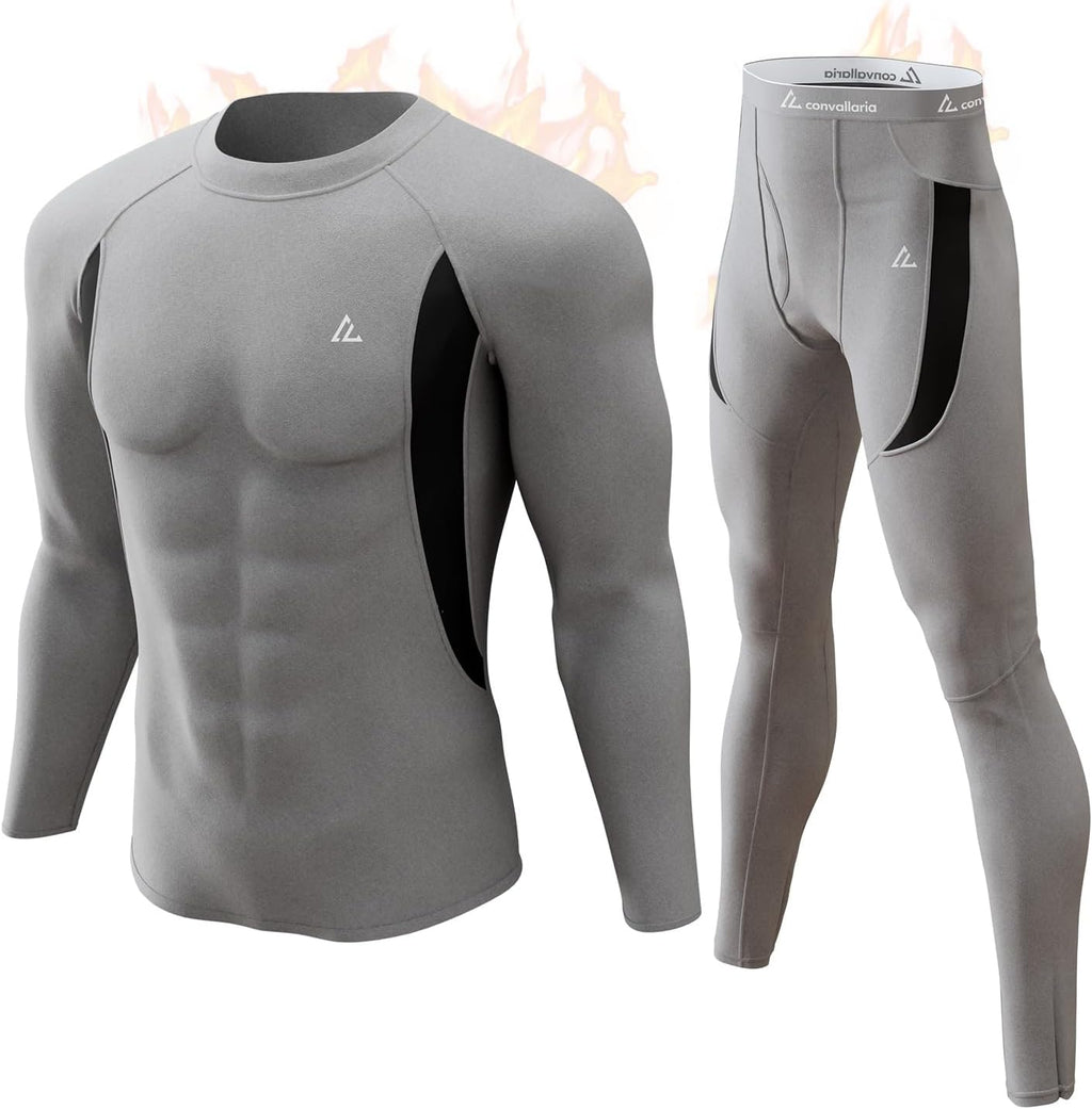 Mens Thermal Underwear Long Johns Set Cold Weather Hunting Base Layer
