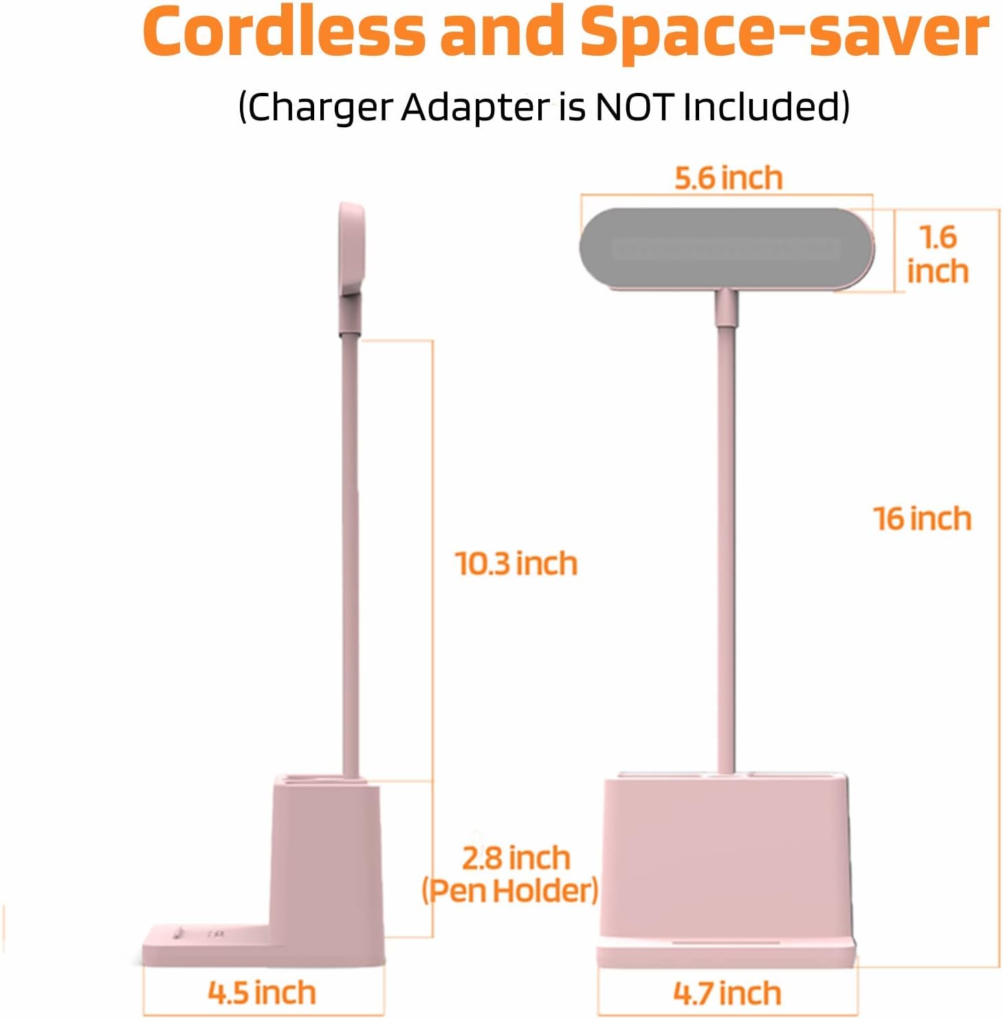 AXX Cute Desk Lamp, Pink Table Light for Women, Teen Girls