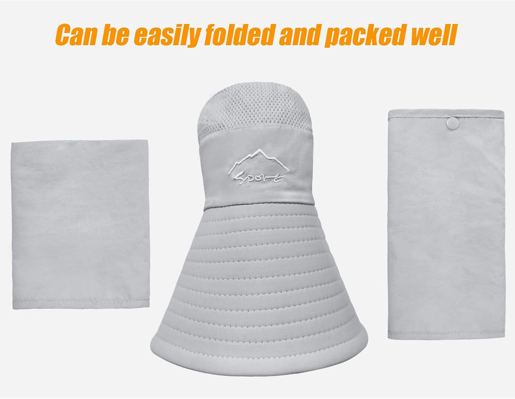 Fishing Hat for Men & Women, Sun Protection Hat with Face Cover & Neck Flap