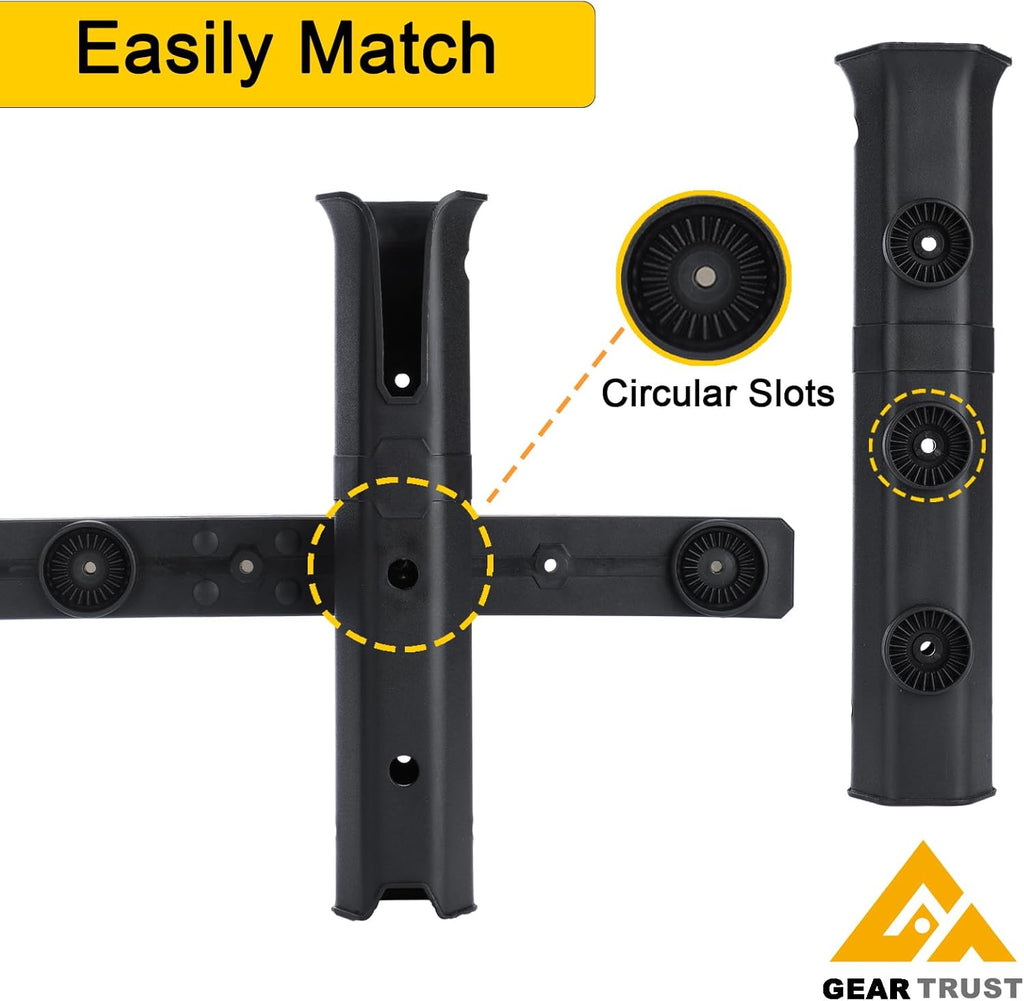 GearTrust Fishing Rod Holders, 4 Rod Holder for Boat Golf Cart & Garage