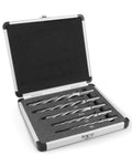 5Pcs Drill Bridge/Construction Reamer Bit Set 3/8" 1/2" 5/8" 3/4" 9/16" with 1/2" Shank HSS Taper Chucking Reamer Bit Tool for Steel Metal Wood Alloy Drilling Hole with Aluminum Box