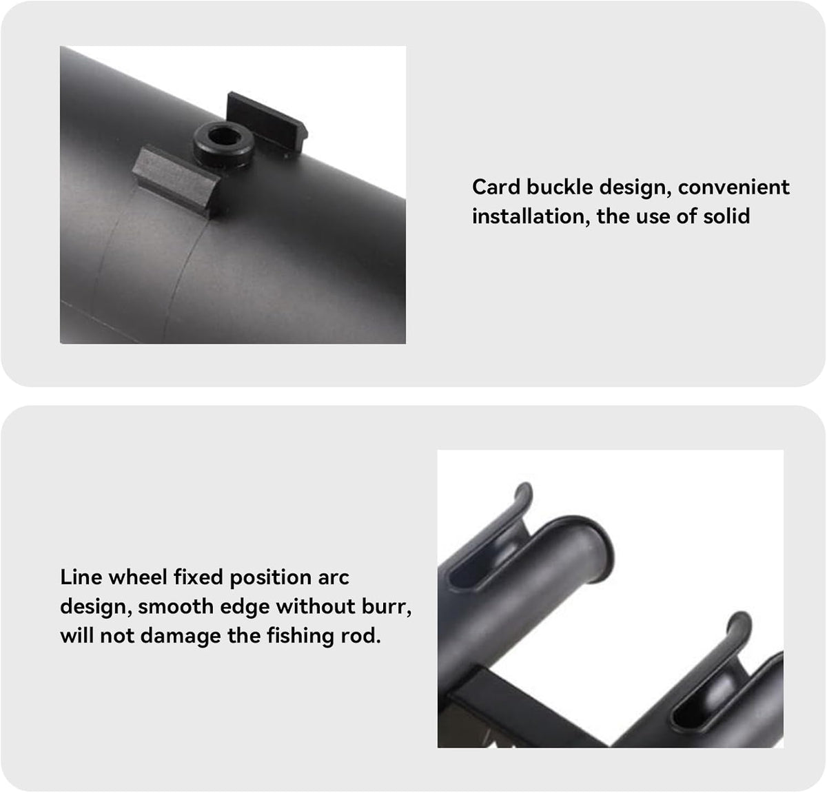 Fishing Rod Holder Bracket, Wall Mounted 3 Rod Rack Fishing Rod Holder for Boat Kayak Garage Storage or Truck