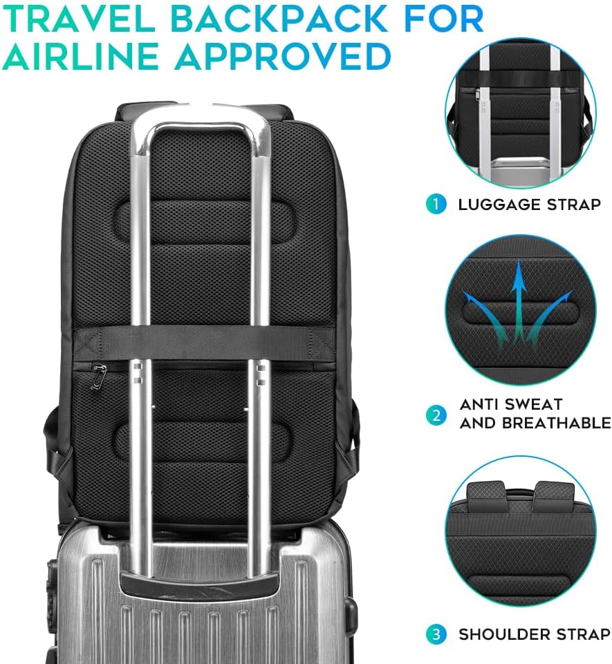 BANGE Business Commute Backpack Waterproof fit 15.6 Inch Commute backpack,Travel Durable Backpack
