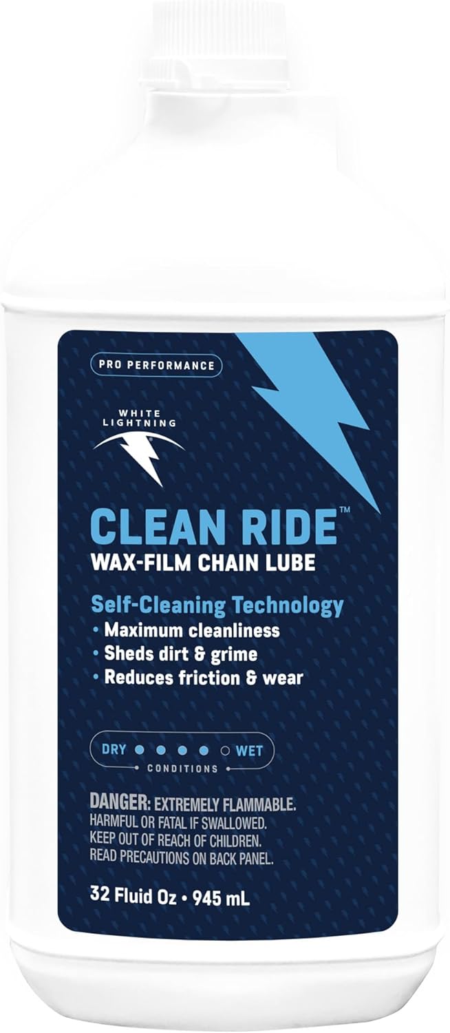 White Lightning Clean Ride Self-Cleaning Wax Chain Lubricant 32 fl oz