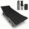 YELLOW JACKET Folding Camping Cot for Adults,600LBS Max Load,28" Wide Sleeping Cot with Removable Thick Mattress Portable Foldable Camping Bed with Carry Bag for Camp,Home,Office,Travel,Black