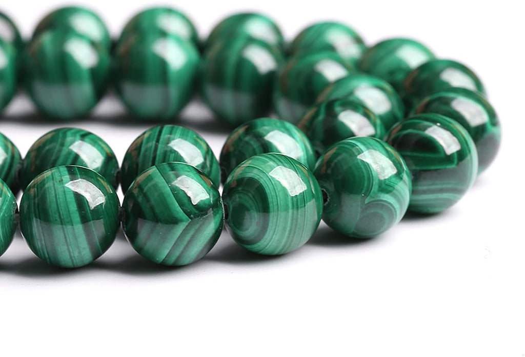 12MM 16PCS Natural Stone Green Malachite 3A Grade Gemstone Loose Beads for Jewelry Making DIY Bracelet