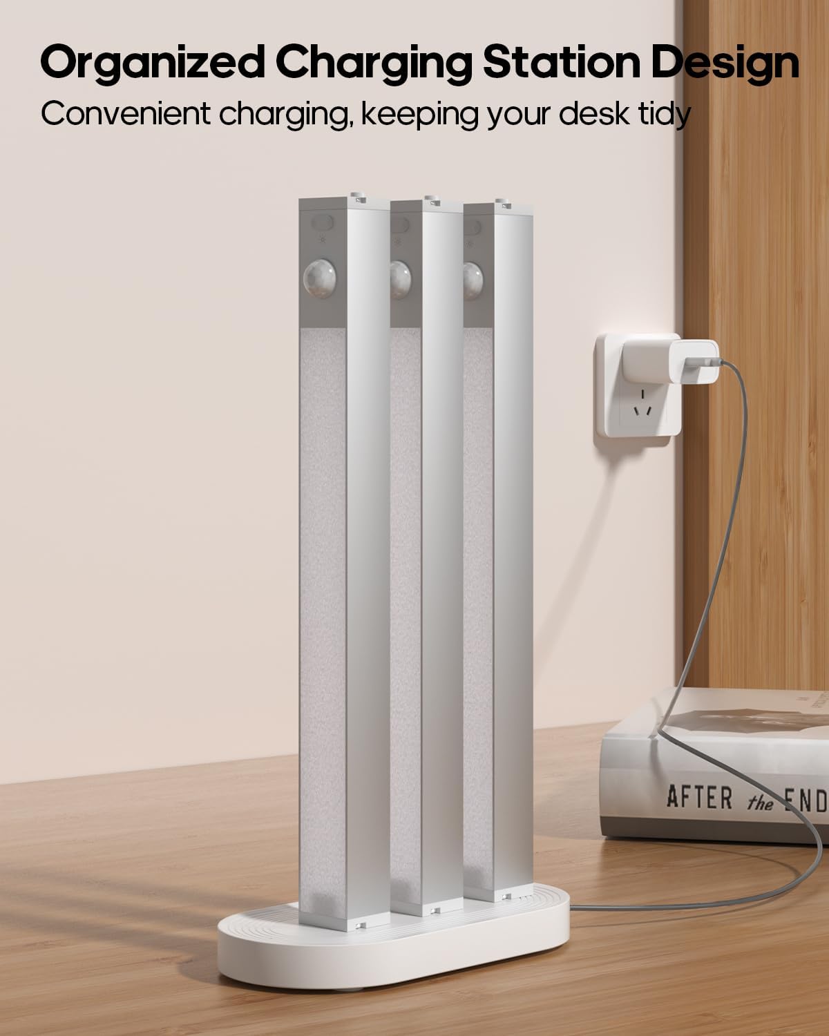 GOODEA 7" Under Cabinet Lighting with Charging Station, 6 Pack