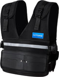 Adjustable Washable Weighted Vest for Women Men, Flexible Cushioning & 4-Layer Breathable Fabric, V-Neck for Walking, Running & Strength Training