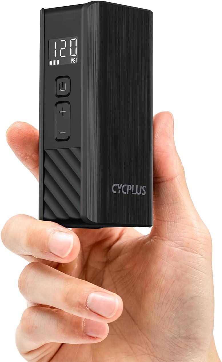 CYCPLUS Electric Bike Pump, A3Mini, 120 PSI, Brushless Motor, with Display