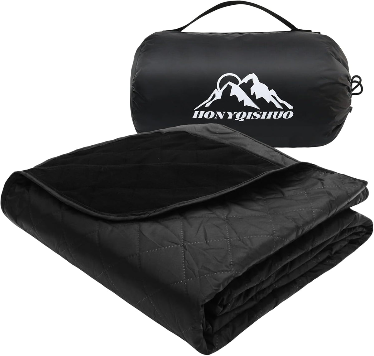 Outdoor Waterproof Camping Blanket, Foldable Fleece Stadium Blanket for Outdoor Sports Event, Camping, Picnics