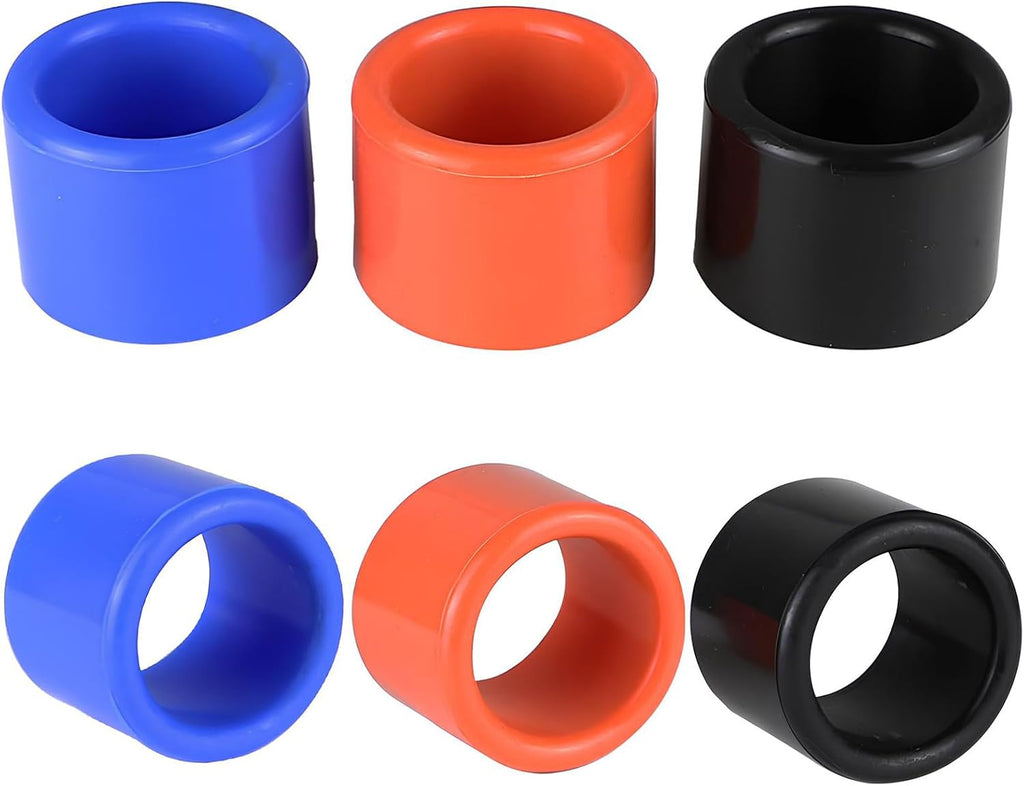 8 Pcs Black Silicone Fishing Rod Holder Tube Cap Kit Fit for Fishing Rod Pole Rest Rack Insert Protectors Fishing Cart Accessories