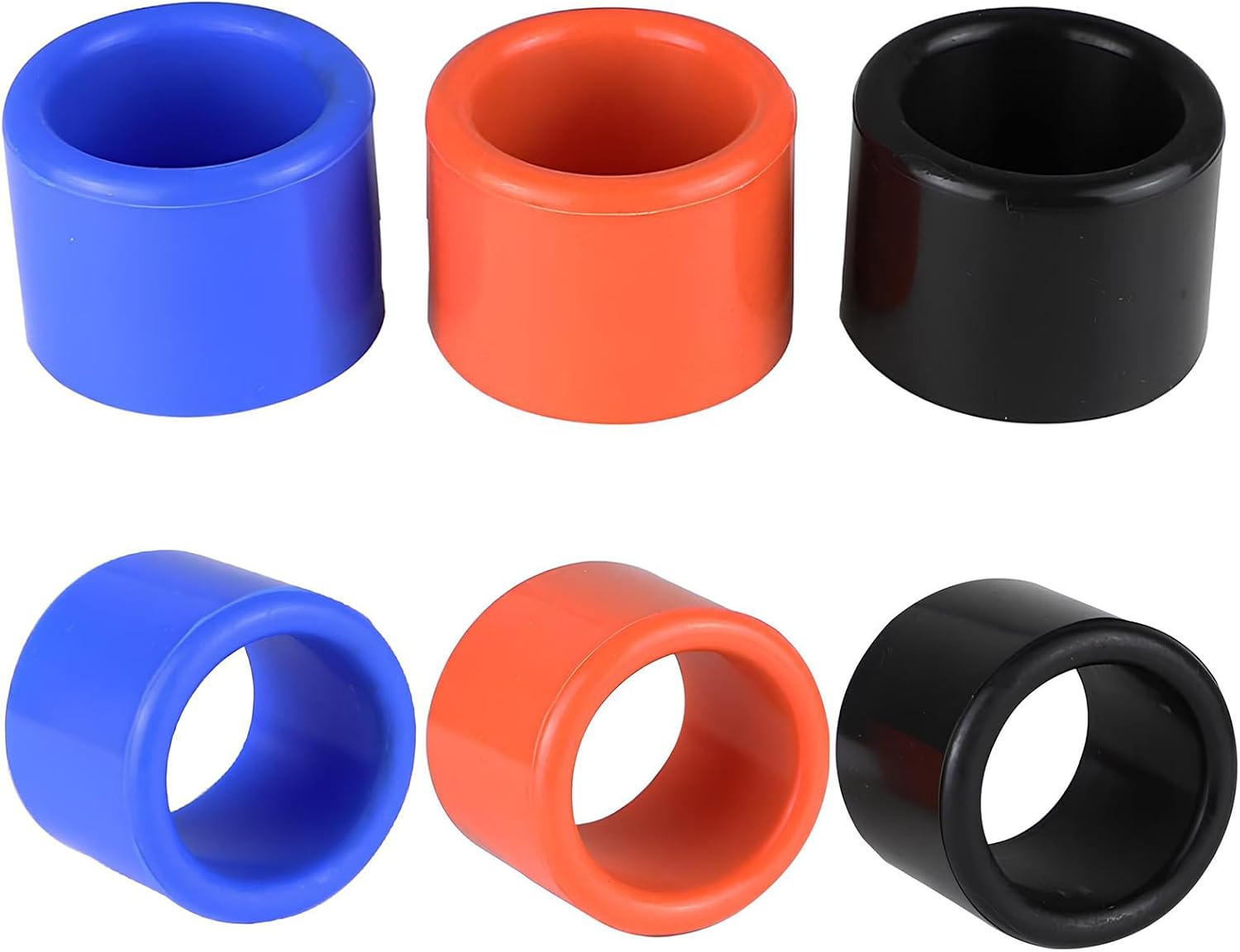 8 Pcs Black Silicone Fishing Rod Holder Tube Cap Kit Fit for Fishing Rod Pole Rest Rack Insert Protectors Fishing Cart Accessories