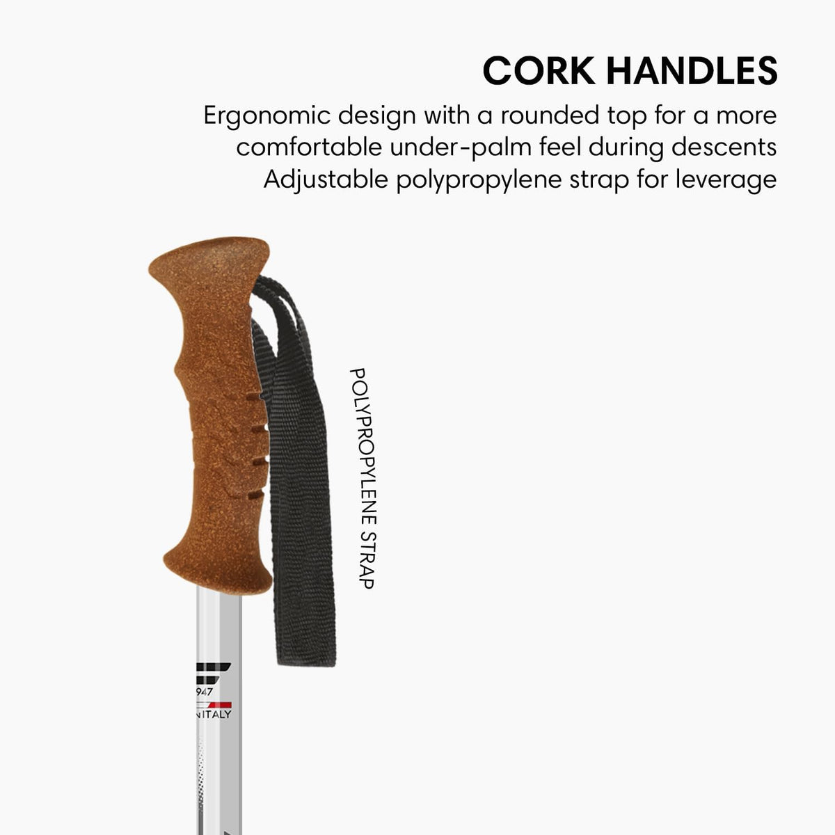 Fizan Tierra Trekking Poles – 8 oz, Ultralight, Backpacking, Thru Hiking Poles, Adjustable, Collapsible, Customized Fit, Cork Grips, Aluminum Walking Sticks