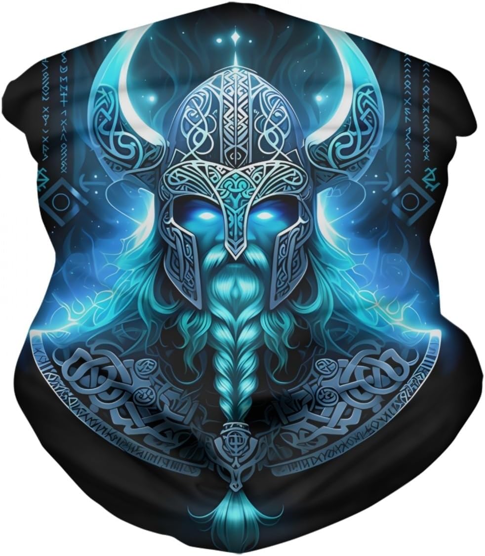 Cool Skull Face Bandanas Sports Casual Headwear Viking Neck Gaiter