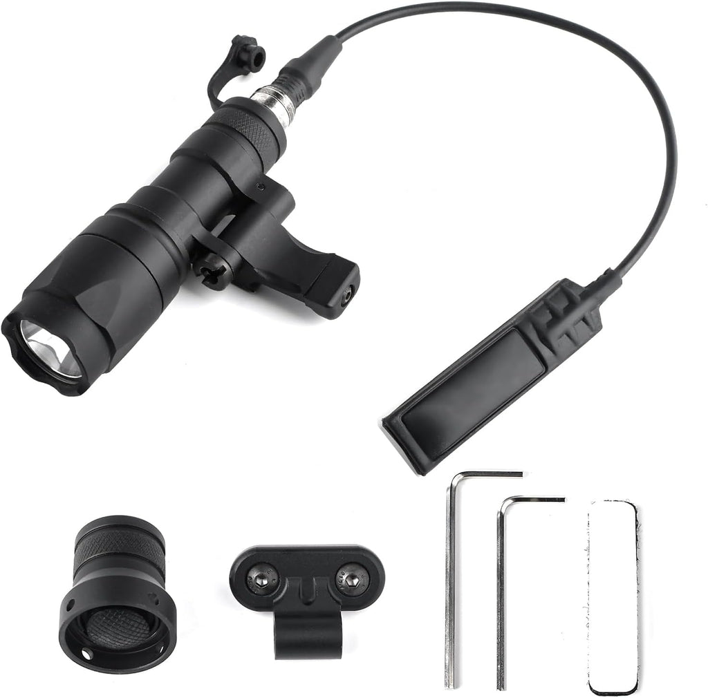 NOBUHIRO NOB#340A 540 Lumens Tactical Flashlight, 2 Rotating Base, 2 Switches
