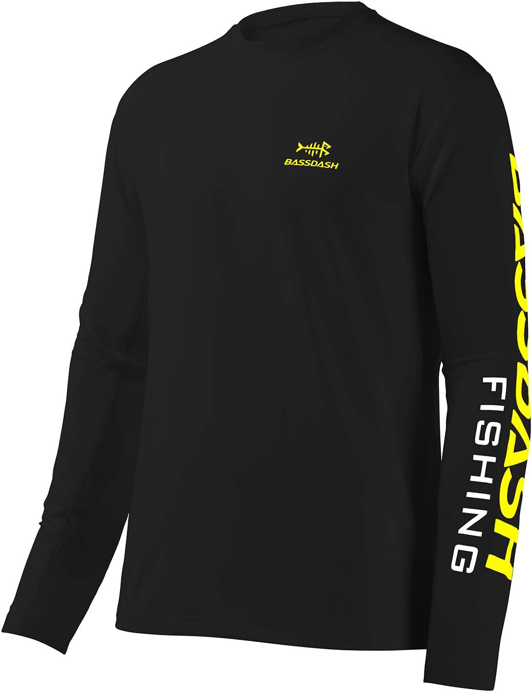 BASSDASH Fishing T Shirts for Men UV Sun Protection UPF 50+ Long Sleeve Tee T-Shirt