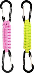 BRAVESHINE Paracord Keychain Carabiner Clip | D Ring Hanger Lanyard Hook