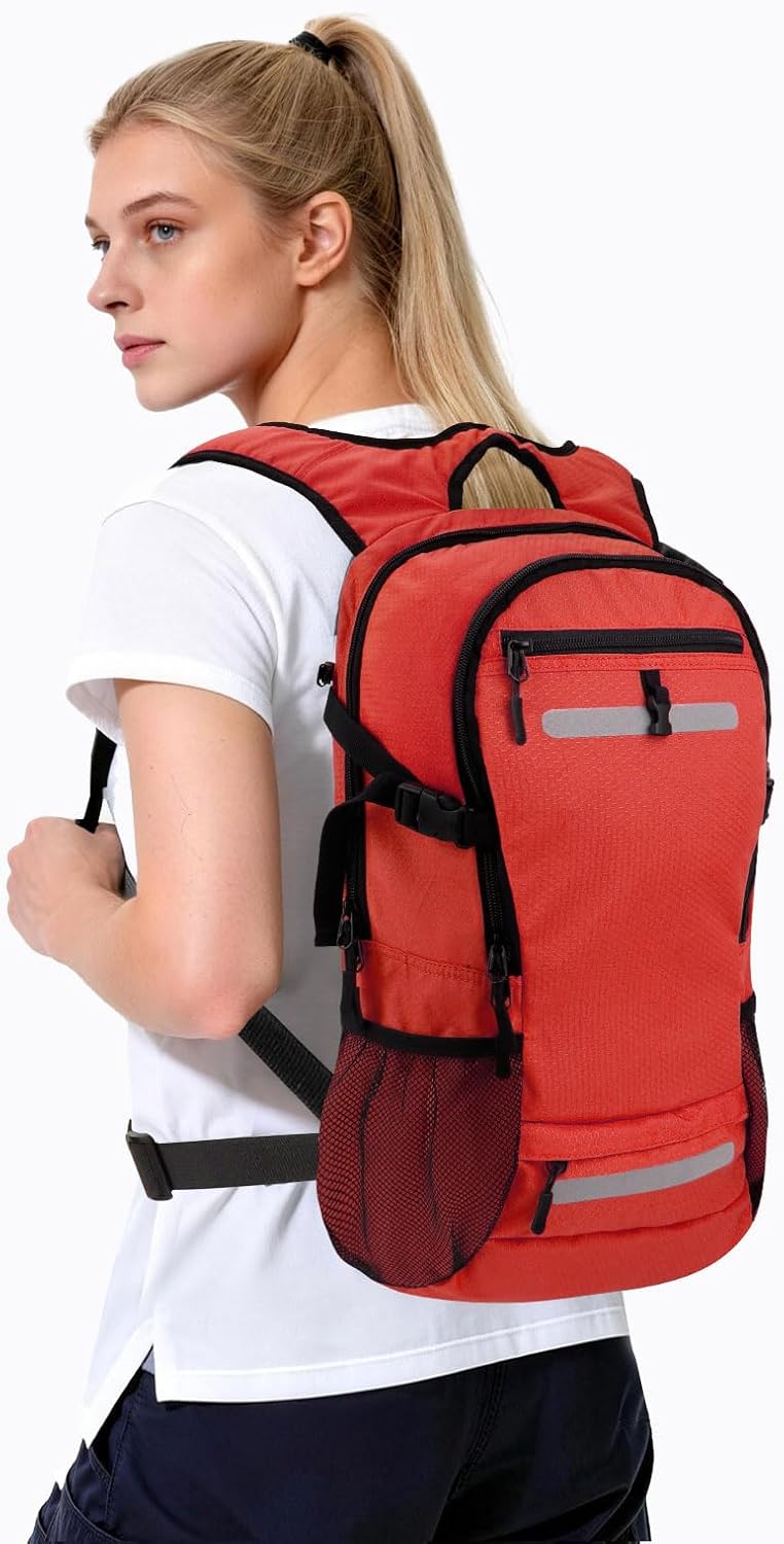 Zavothy 20L Multipurpose Hiking Backpack with 3L Water Bladder – Durable Hydration Backpack with Insulated Bladder Compartment, Hidden Helmet Holder & Rain Cover – for Hiking, Commuting, and Camping