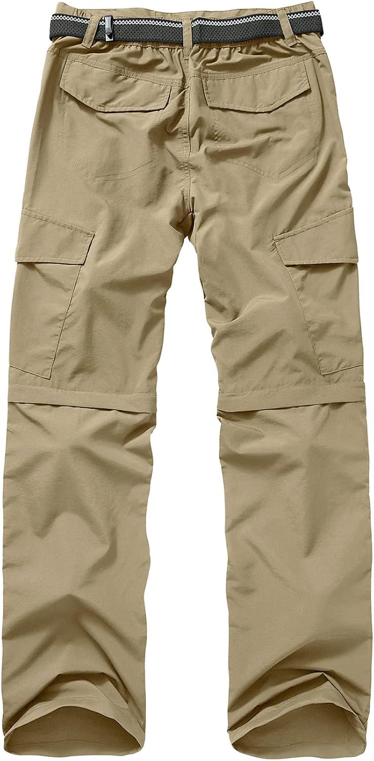 linlon Boy Scout Pants Hiking Mens Convertible Zip Off Safari Fishing